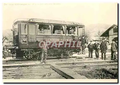 Cartes postales moderne Probefahrten mit dem Benzintriebwagen ZCm 1 2 20 auf der UeBB