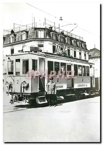 Moderne Karte Tram UOe CFe 2 22 abfahrbereit in Uster