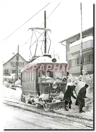 Moderne Karte Tram FB Xe 2 2 51 im Schneeraumungsdienst