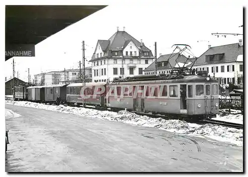 Moderne Karte Tram Be 4 4 205 noch als BDB Be 4 47 Wil Rangier