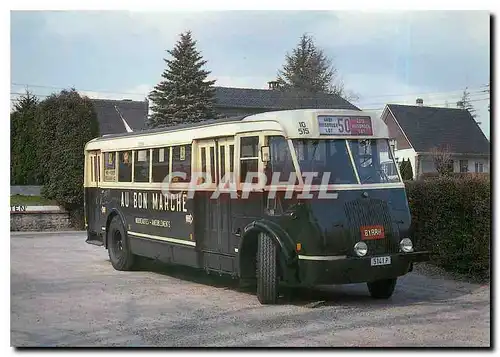 Moderne Karte Autobus Brossel Ragheno 515 de la Societe des Autobus Bruxellois 1946