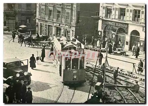 Moderne Karte Chantier de voie au bas du Valentin en 1930