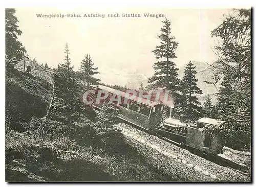 Cartes postales moderne Wengeralp Bahn Aufstieg nach Station Wengen