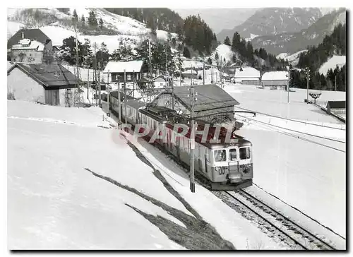 Cartes postales moderne Train pour Montreux en DT quittant Rossiniere