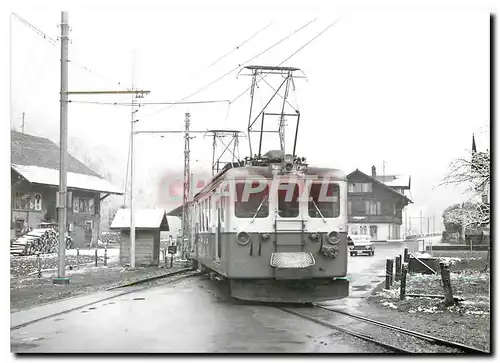 Cartes postales moderne Train pour Montreux quittant Montbovon Ancien trace