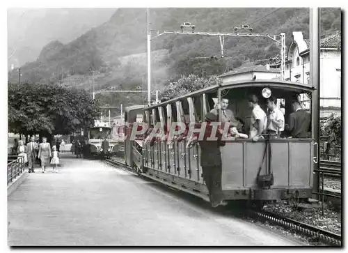 Cartes postales moderne Terminus de Capolago Train vapeur partant pour la gare CFF