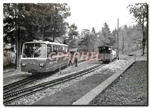 Cartes postales moderne San Nicolao croisement de la Bhm 1 2 5 et d'un train de travaux Hm 2 3 1 et M 4