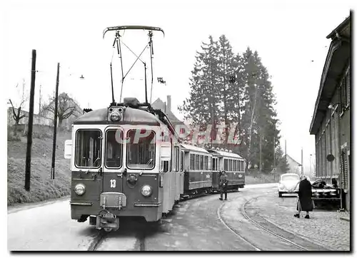 Moderne Karte Tram BFe 4 4 13 a cote du depot de Forch