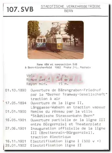 Cartes postales moderne Staedtische Verkehrsbe Triebe Bern