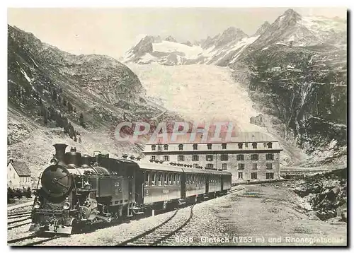 Cartes postales moderne Train pour Brigue au terminus provisoire de Gletsch