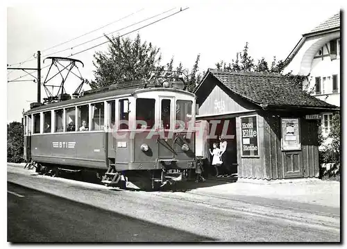 Cartes postales moderne Tram Be 4 4 9 pour Bienne a l'arret de Stutz