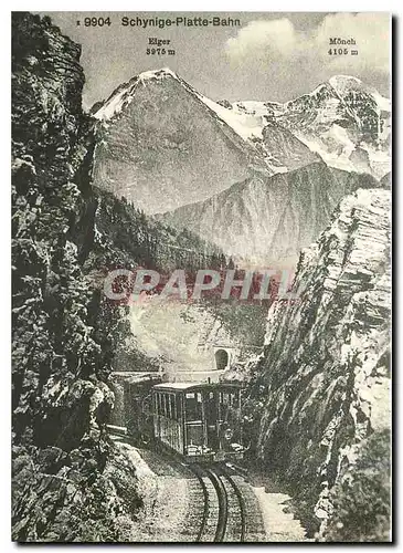 Cartes postales moderne Schynige Platte Bahn En dessus du dernier tunnel pres de Schynige Platte