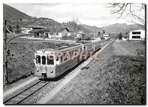 Moderne Karte Train pour Ponte Tresa ABe 4 6 11 et B 34 quittant Bioggio