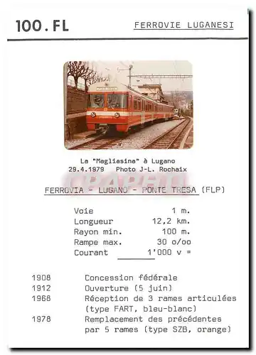 Cartes postales moderne La Magliasina a Lugano Ferrovie Luganesi