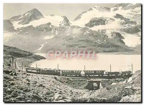 Cartes postales moderne Train Touristique pour Alp Grum au bord du Lago Blanco BCe 4 4 23 4 C4 101 103 plus 2 voitures o