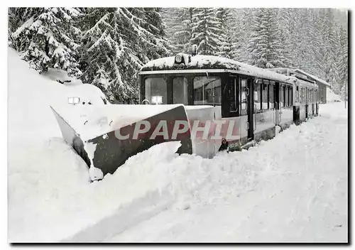 Cartes postales moderne Train Chasse neige au Chatelard