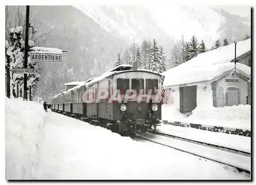 Moderne Karte Ancienne composition pour Vallorcine faisant arret a Argentiere