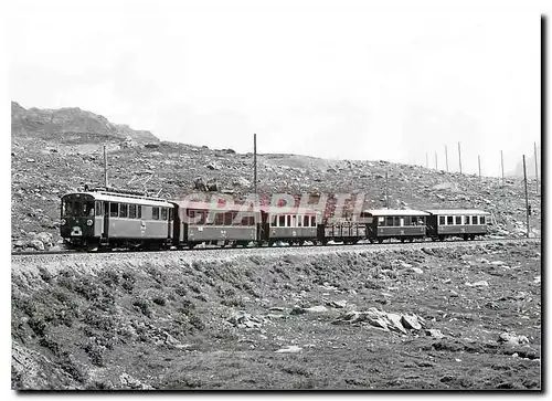 Cartes postales moderne Tram ABe 4 4 34 en dessous d'Ospizio Bernina