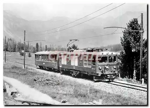 Cartes postales moderne Tram Gem 4 4 802 avec AB 1542 entre Punt Murangl Staz et Pontresina