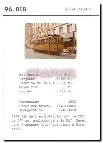 Cartes postales moderne Birseckbahn