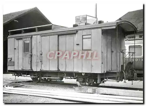 Cartes postales moderne FZ 51 transforme en wagon de service Yverdon depot 1959