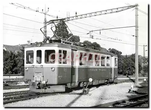 Cartes postales moderne Tram BCe 2 4 11 devant le depot a Yverdon