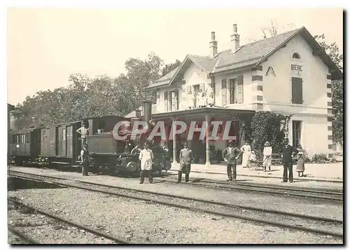 Cartes postales moderne Biere au debut du siecle Les employes de la gare posent pour le photographe en attendant le depa