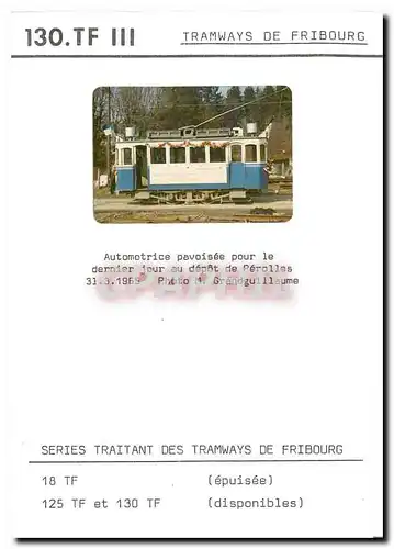 Cartes postales moderne Tramways de Fribourg