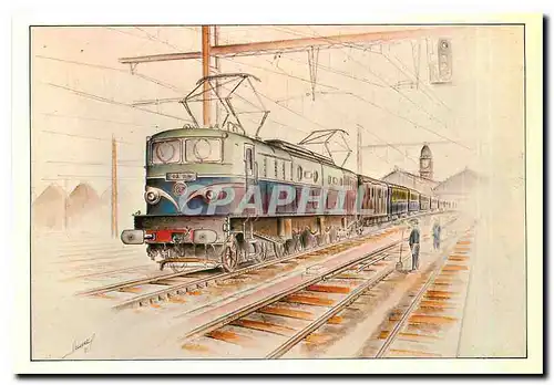 Cartes postales moderne Des que fut achevee l'electrification de la ligne Paris Dijon