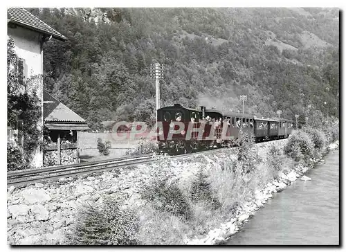 Moderne Karte Sandsteg Train special du Brunig Dampf Bahn pour Meiringen