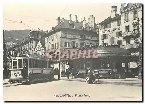 Cartes postales moderne Neuchatel Place Pury