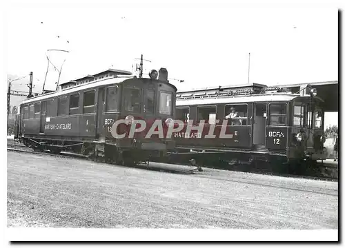 Cartes postales moderne Tram BCFe 4 4 12 et 13 en gare de Martigny