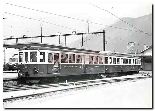 Moderne Karte Composition moderne a Martigny Au fond passe l'ancien Tee Lemano