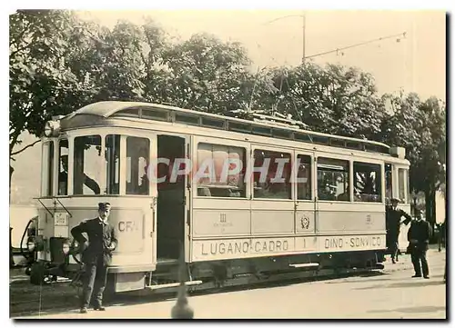 Cartes postales moderne Tram CFe 2 2 1 au debarcadere de Lugano Piazza Manzoni