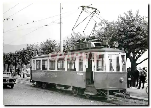 Moderne Karte Tram Be 4 4 10 a la Piazza Manzoni a Lugano