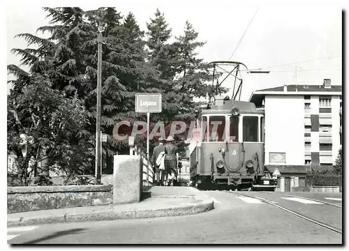 Moderne Karte Tram BFe 2 3 sur le pont pres de la Santa