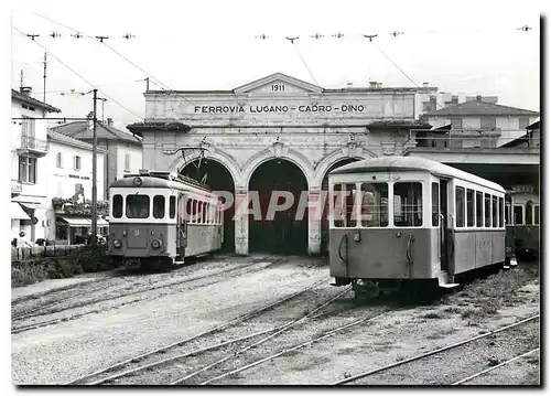 Cartes postales moderne Tram Be 4 4 9 et B4 41 au depot de la Santa