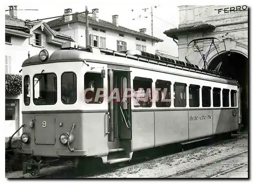 Moderne Karte Tram Be 4 4 9 au depot de la Santa