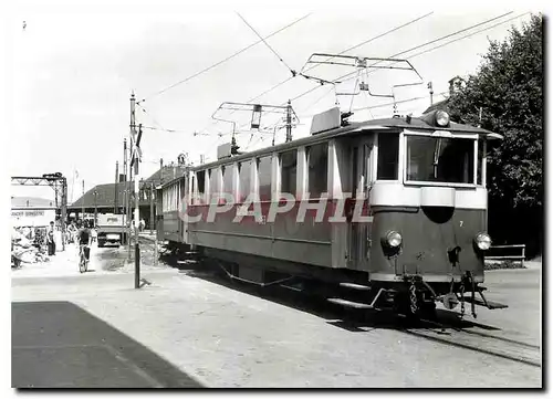 Cartes postales moderne Tram ABe 2 4 7 au depart de Stansstad