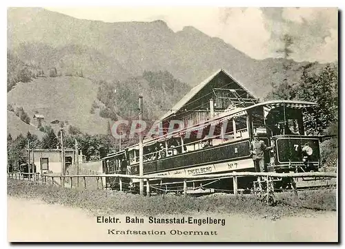 Cartes postales moderne Elektr Bahn Stansstad Engelberg Kraftstation Obermatt