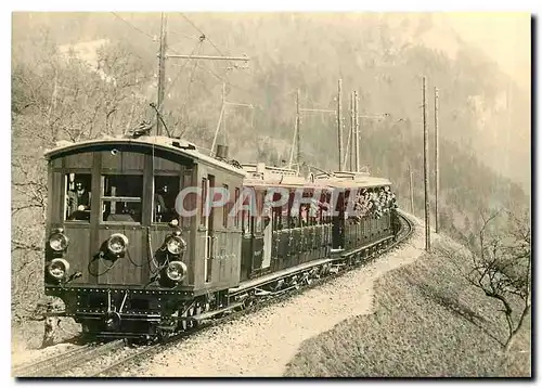 Cartes postales moderne Tram He 2 2 11 CFe 2 4 52 Ce 2 4 81 pres de Fontannaz Seulaz