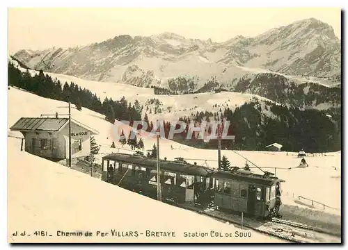 Cartes postales moderne Chemin de fer Villars Bretaye Station Col de Soud