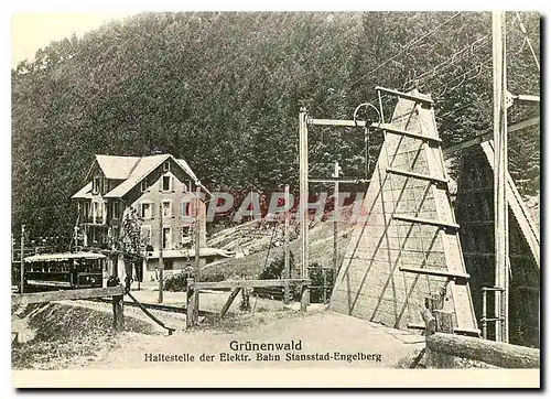 Cartes postales moderne Grunenwald Halstestelle der Elektr Bahn Stansstad Engelberg