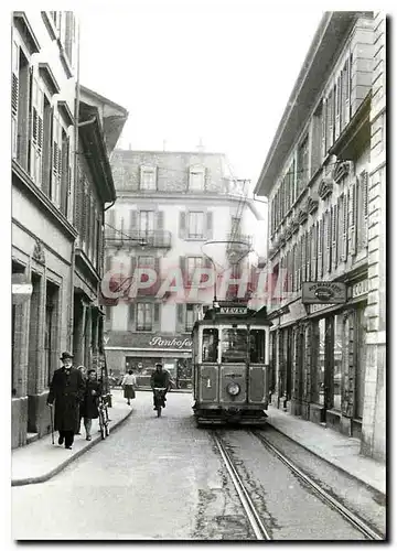 Cartes postales moderne Tram Ce 2 2 1 dans les rues de Vevey