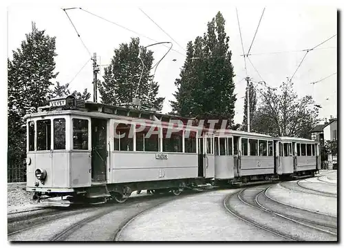 Moderne Karte Tram Ce 2 2 10 et C 51 et 52 devant le depot de Clarens