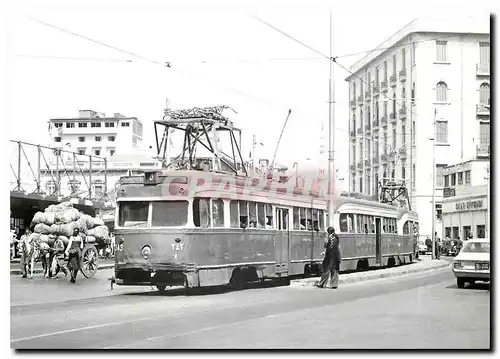 Cartes postales moderne 3 Wagen Zuge auf der Vorortslinie von Alexandrien nach Ramieh zu treffen