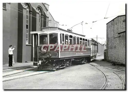 Cartes postales moderne Mer Triebwagen 20 mit Sommerwagen 46 wird vom Stationsvorstand in Ramsey empfangen