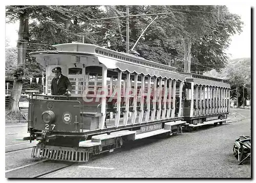 Moderne Karte Nur fur heisse Tage grun Weisse Sommerwagen 27 der Manx Electric Railway