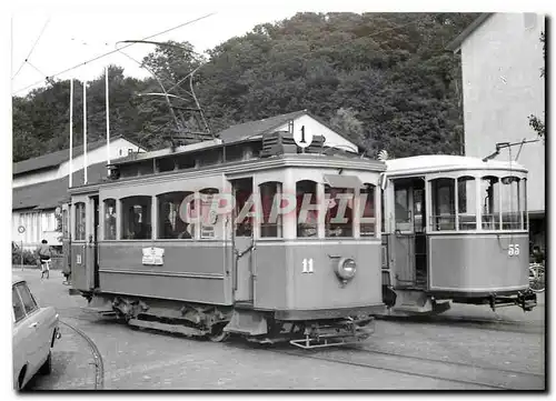 Cartes postales Tram Be 2 2 11 et B2 55 au terminus d'Ebnat