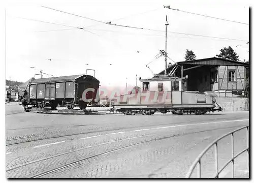 Ansichtskarte AK Tram Ge 4 4 73 avec un train pour l'entreprise G F a Schaffhouse Guterbahnhof